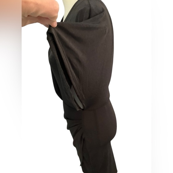 ASTR The Label Haley Dorman Sleeve Dress Black Gray Sz Small Open Back Revolve - Picture 8 of 15